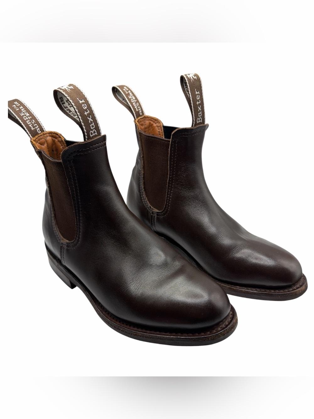 BAXTER Made in Australia Brown Leather‎ Pony Rider Boots Size US/AU 6 UK 4